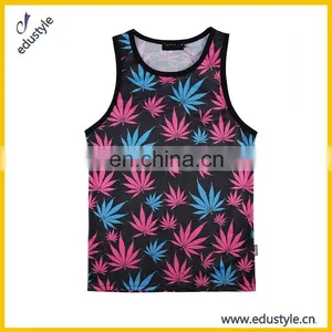 Hot Selling 100% Polyester Mesh Tank Top Men Gym Custom thumbnail-1