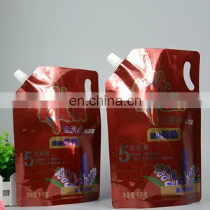 Custom Stand up Bag Reusable 1kg Aluminium Foil Laundry Detergent Spout Bag With Handle thumbnail-3