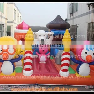Funny Inflatable Bouncing Castle , Inflatable Pororo Funcity , Inflatable Pororo Amusement Park for Kids thumbnail-1