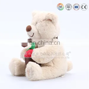 Sedex Audit Factory 25cm Cream Holding Pillow Gift Plush Teddy Bear Toy thumbnail-2