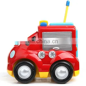 Mini 2 Channel Cartoon rc Car Fire Engine Toys for Kids thumbnail-3