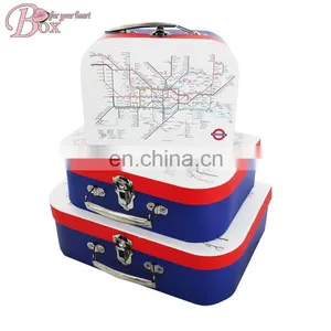 Wholesale Custom Cardboard Suitcase Gift Box With Handle thumbnail-1