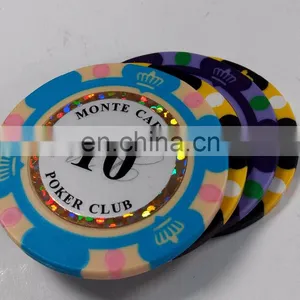 Custom Monte Carlo Plastic Poker Chips Token Coins thumbnail-3