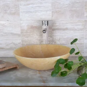 Honey Onyx Sinks, Honey Onyx Wash Basins, Nature Stone Bathroom Sinks thumbnail-2