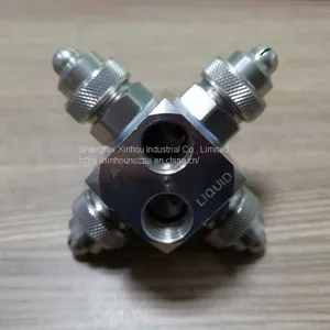 Cluster Type Five Spray Set-ups Syphon Flat Fan Jet Air Atomizing Nozzle thumbnail-1