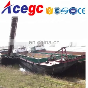 River Sand Carrying Boat / Barge 300 Ton per Time With Transport Coveyor for Sale thumbnail-5