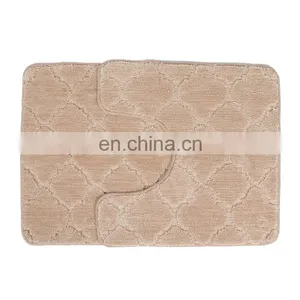 Wholesale Custom Super Absorbent Anti-slip Home Use Microfiber 3 Pieces Bath Mats Set thumbnail-1