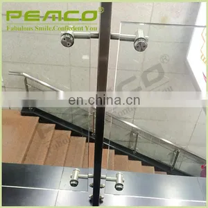 PEMCO Project Glass Railing High End Stair 304 Stainless Steel Glass Handrail thumbnail-3