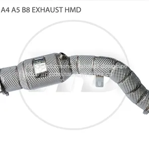 Exhaust Manifold Downpipe for Audi A4 A5 B8 Car Accessories With Catalytic Converter Header Catless Stainless Steel Pipes Whatsapp008613189999301 thumbnail-1
