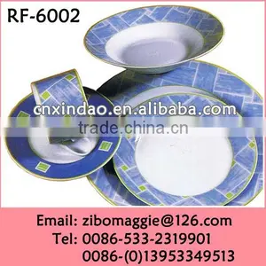 Hot Sale Disposable Wholesale Round Shape Dinner Set Ceramic Daily Use thumbnail-1