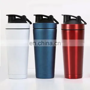 Protein Shaker With Visible Window Stainless Steel Shaker Bottle For Gym thumbnail-2
