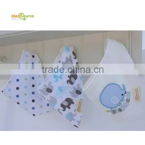 Top Grade 100% Cotton 3pcs Set/lovely Bandana Bibs/new Baby Bibs thumbnail-2