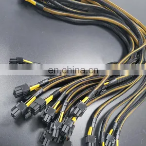 2022 Server Power Breakout Converter Board With 12 Pieces 6 Pin to 6+2 8 Pin Male PCI E PCIe PCI-E GPU Cable for 1200W PSU thumbnail-5