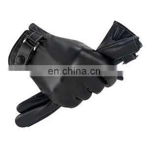 Waterproof Velvet Thick Warm Cycling Women Motorcycle Gloves Winter Touch Screen Men Sport Leather Gloves thumbnail-2