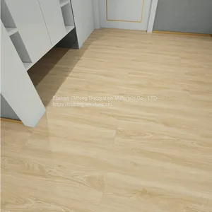 SPC Floor Lock Floor Stone Plastic Floor Imitation Wood Grain Interior Floor Decoration thumbnail-3