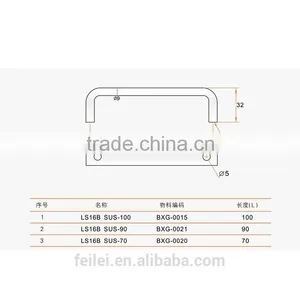 China Manufacturer Sale LS16B Stainless Steel Handle for Bathroom thumbnail-6