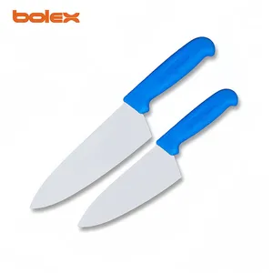 Cook Knife China Sharpening Grinding Services Omcan PROFESSIONAL CATER CHEFS COMMERCIAL KITCHEN HOSPITALITY KNIVES SUPPLY COLOUR CODED HANDLE Hollow Grind Flutes Edge thumbnail-2