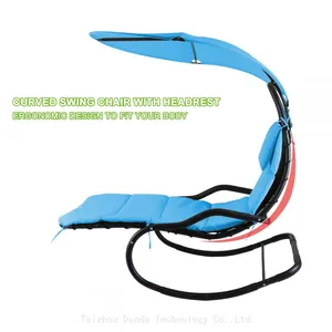 Blue Color Outdoor Modern Design Rocking Chair Indoor/Outdoor Leisure Swing Hanging Chair thumbnail-4