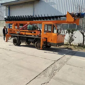 Wheeled Civil House Foundation Pile Driver, 6-meter Long Spiral Drilling Machine With 360-degree Rotating Drilling thumbnail-1