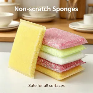Non-Scratch Multi-Purpose Sponges, Dual Layer Dish Sponges for Home Cleaning thumbnail-4