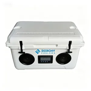 45qt Rotomolded Cooler Box With Bluetooth Speaker Waterproof Outdoor Camping Ice Chest Insulated Cooler thumbnail-3