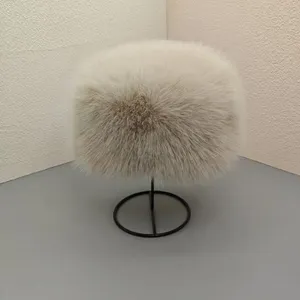 Winter Thick Fluffy Plush Skull Cap thumbnail-5