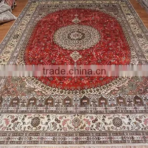 9x12 Prayer Rugs for Sale, Washable Hand-knotted Persian Cotton Carpet Oriental Rug thumbnail-3
