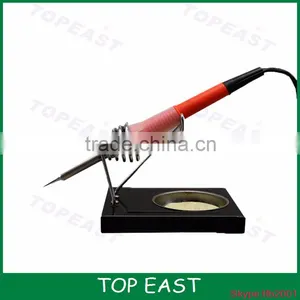Solder Soldering Iron Metallic Metal Stand Holder & Heavy Duty Black Base (Silver Color Holder) thumbnail-4
