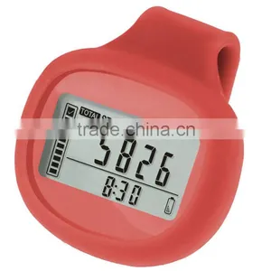 Small Size 3D Silent Pedometer With Silicone Jacket Clip or Lanyard Walking Pedometer thumbnail-5