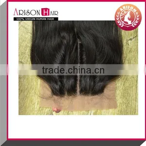 High Quality Natural Color Three Part Hair Closure Silk Base Closure Looks Natural thumbnail-2