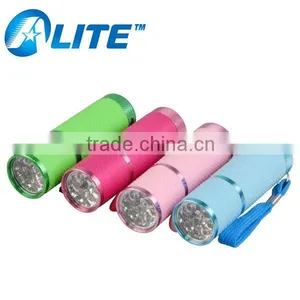 9LEDs Aluminum Glow in the Dark LED Flashlight thumbnail-1