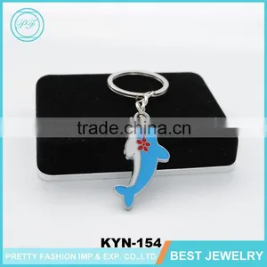 2016 Wholesale Popular Lovely Animal Colorful Metal Dolphin Keychain thumbnail-1