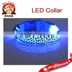 Adjustable Fashionable Flashing Leopard Grain Series Pet Dog Safety Collar,6 Colors to Choose thumbnail-1