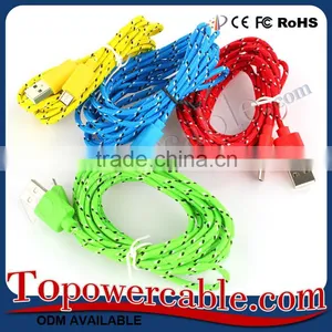 Universal Fabric Knit Driver Download USB Charging Data Cable For Samsung Galaxy S4 I9500 thumbnail-2
