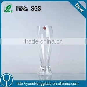 Handmade Mouthblown Crystal Pilsner Beer Glass thumbnail-1