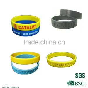 2015 Custom Logo Transparent Silicone Bracelets Silicone Wristband thumbnail-1