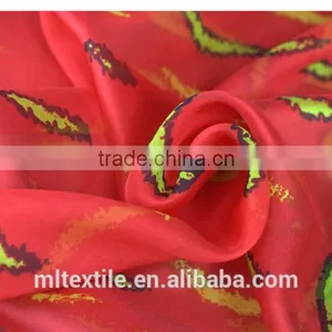 Beautiful Silk Chiffon Lurex Fabric Hot Sale Printed Silk Chiffon Fabric thumbnail-5