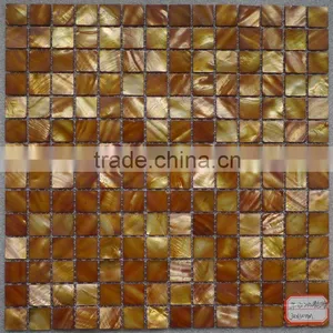 Cheap Dyed Gold Shell Mother of Pearl Mosaic thumbnail-1