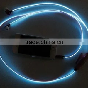 Factory Price EL Earphones Led Earphones With Microphones thumbnail-5