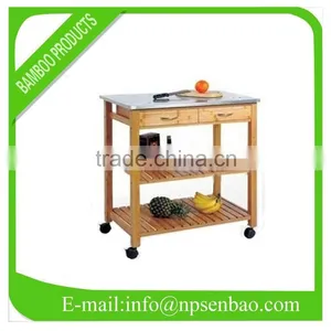 Bamboo Kitchen Trolley thumbnail-1