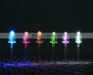 DY 5mm Superbright Transparent Straw Hat LED RGB Slow Flash Automatic 5 mm DIP Light Emitting Diode LED Diode thumbnail-5