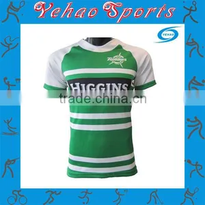 White Green Striped Soccer Jersey With Name/logo/number thumbnail-1