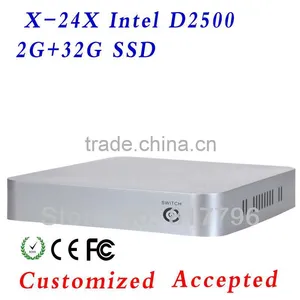 High Performance 3D Graphics Intel Atom D2500 Industrial Motherboard Mini pc With Wifi and Hdmi XCY X-24X thumbnail-1