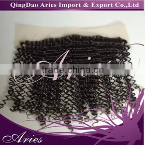 Natural Color Curly Brazilian Natural Wave Virgin Human Hair 13x4 Lace Frontal Celebrate New Year thumbnail-1