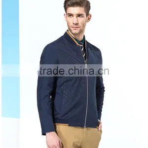 Navy Blue Casual Polyester Jacket Regular Fit Full Sleeves Jacket thumbnail-4