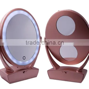 Touch Screen Lighted Dressing Table Mirror With 5x and 10x Magnifying Mirror Supplier's Choice thumbnail-3