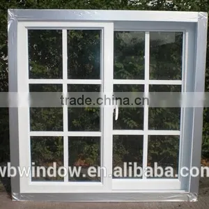 Cheap House PVC Sliding Windows With Grill Design for Sale thumbnail-3