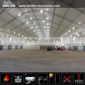 30m Temporary White PVC Fabric Dome Tent Industrial Warehouse Tent for Sale thumbnail-4