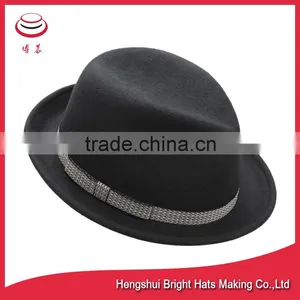 100% Wool Felt Fedora Dress Hats Manufacturer , Men Formal And Fashionable Headwear thumbnail-2