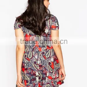Appparel Deep V Neck Bohemia Plus Size Dresses Made in China thumbnail-2